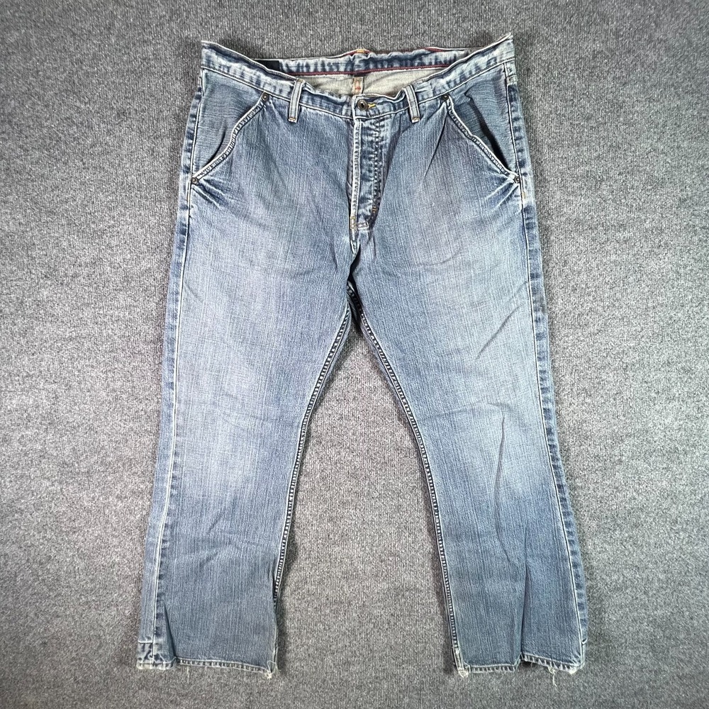 Banana Republic Utility Jeans Men's 36x32 Blue Cotton Denim Straight Button-Fly